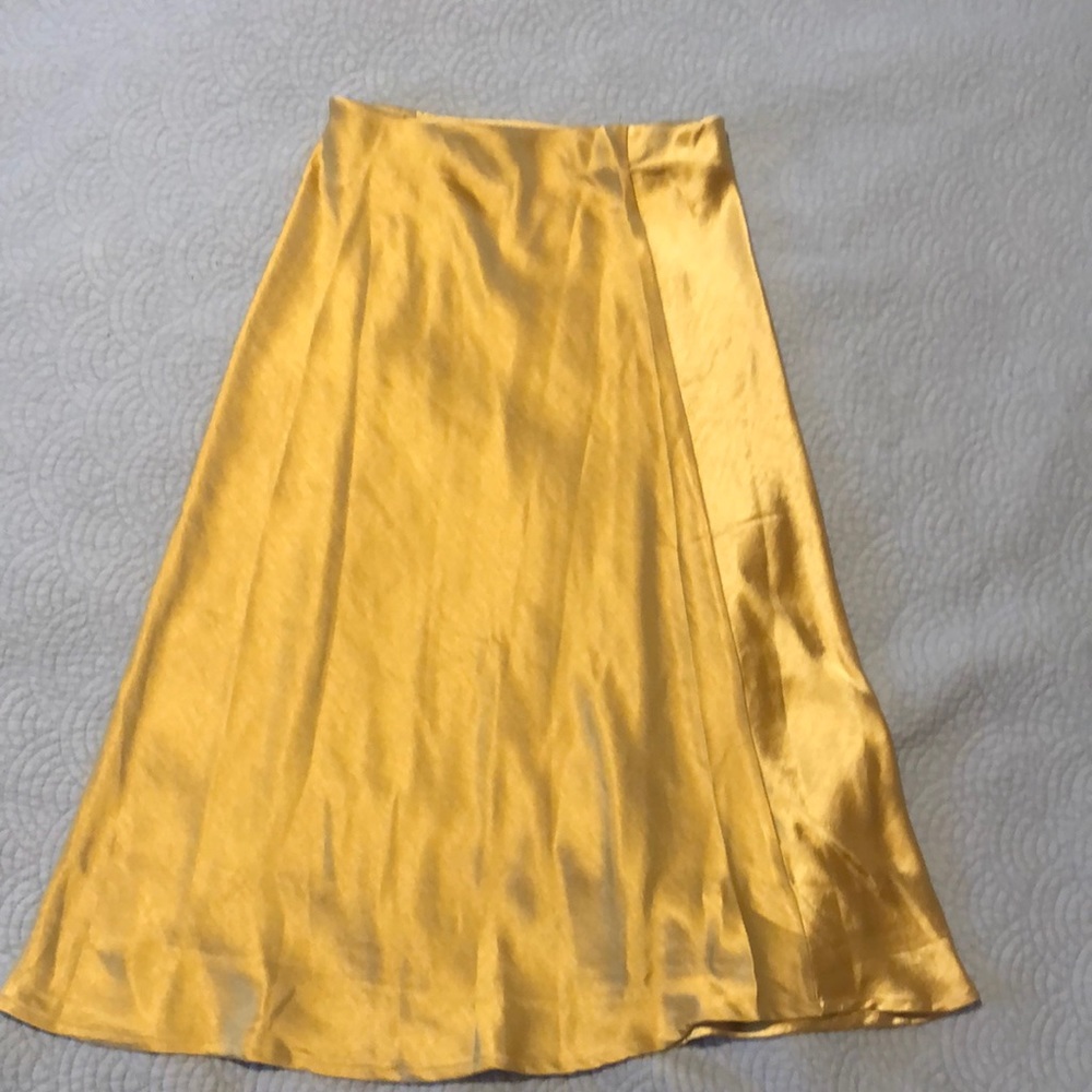 Gold Satin Skirt